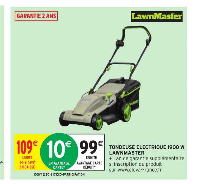 tondeuse électrique 1900 w lawnmaster