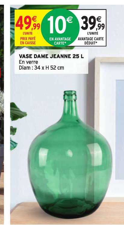 vase dame jeanne 25l