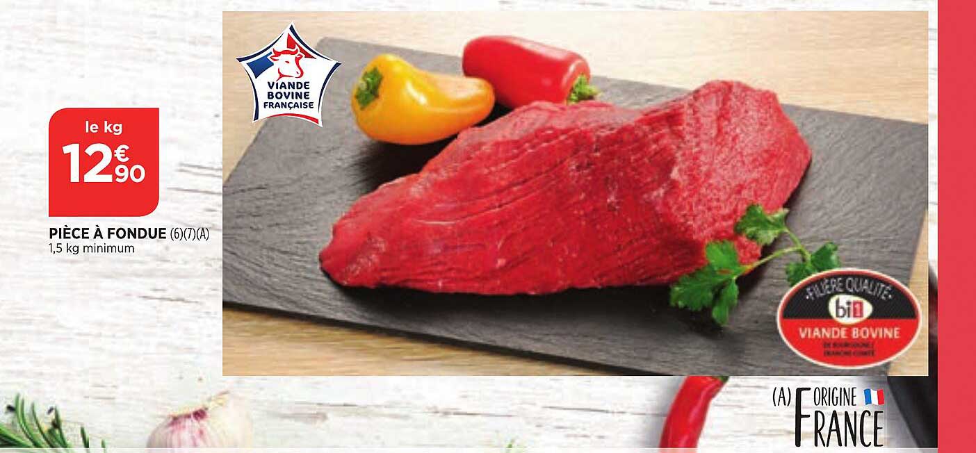 Viande Bovine : Pièce à Fondue