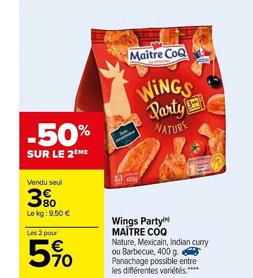 wings party maître coq