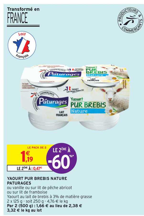 yaourt pur brebis nature pâturage