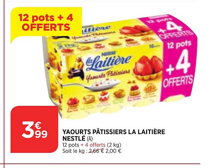 yaourts pâtissiers la laitière nestlé