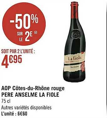 aop côtes-du-rhône rouge père anselme la fiole
