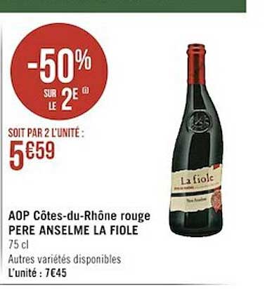 aop côtes-du-rhône rouge père aselme la fiole