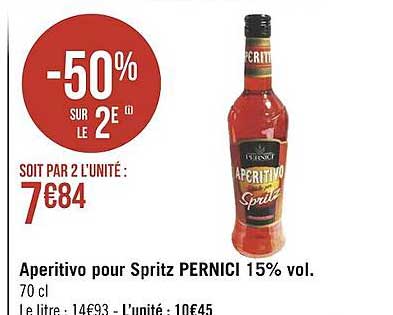 aperitivo pour spritz pernici 15% vol.