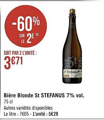 bière blonde st stefanus 7% vol.