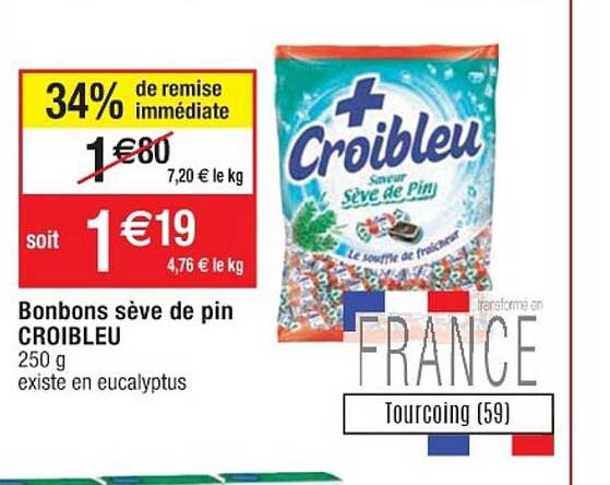 bonbons sève de pin croibleu