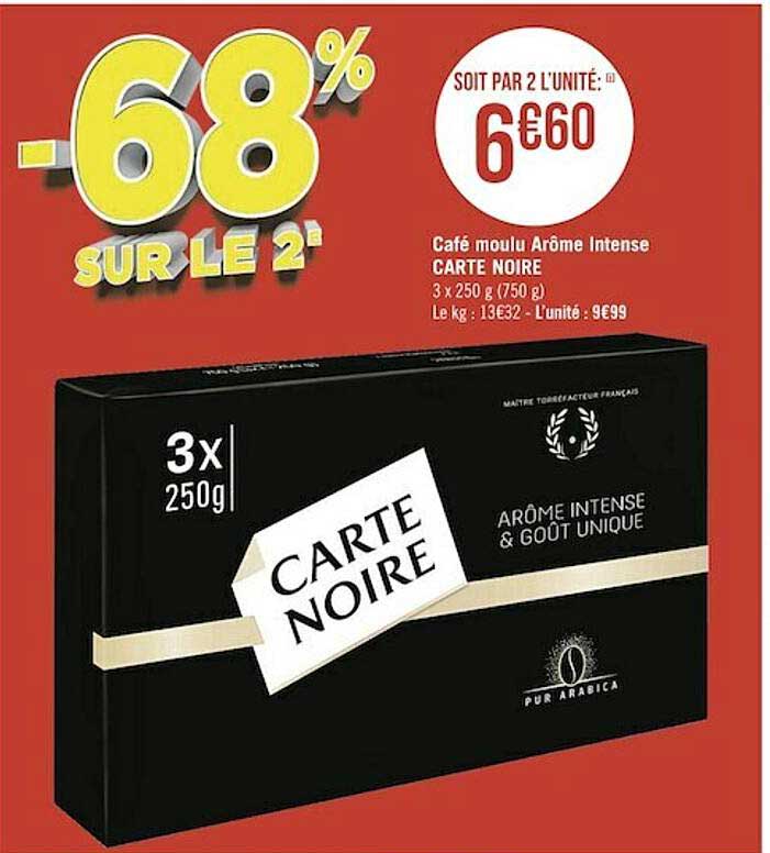 Café Moulu Arôme Intense Carte Noire