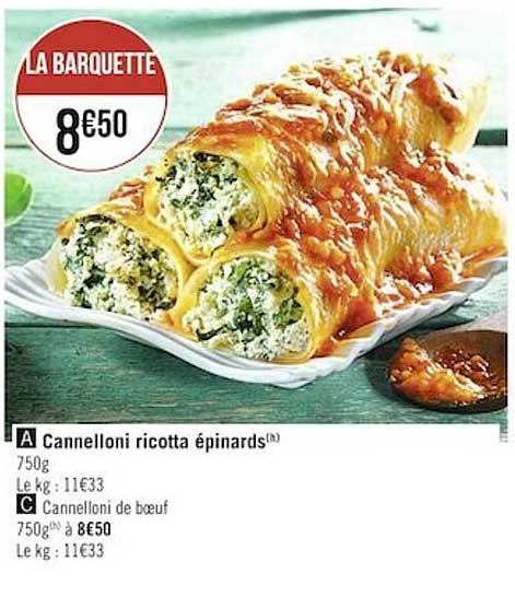 Cannelloni Ricotta épinards, Cannelloni De Bœuf