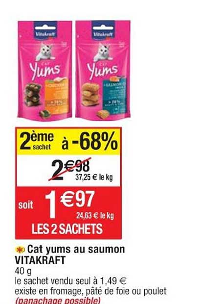 cat yums au saumon vitakraft