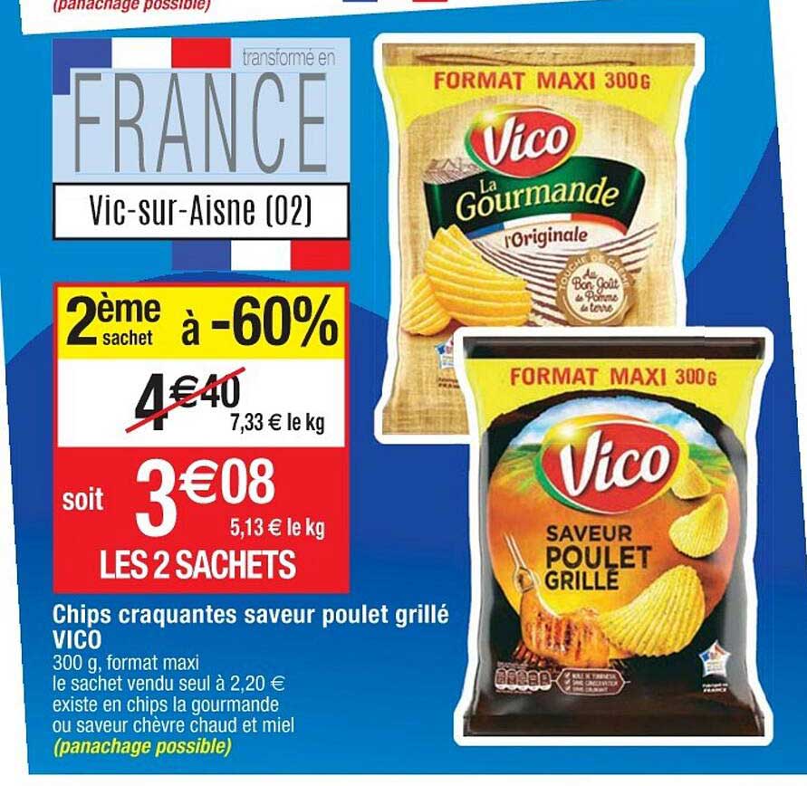 Chips Craquantes Saveur Poulet Grillé Vico