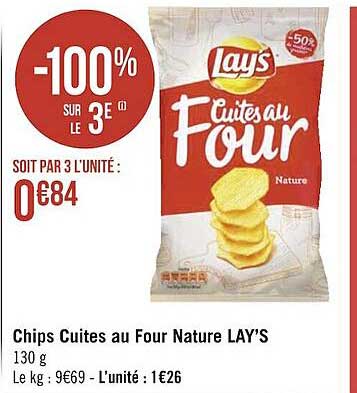 Chips Cuites Au Four Nature Lay's
