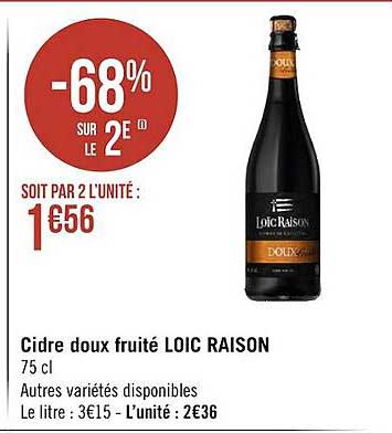 cidre doux fruité loïc raison