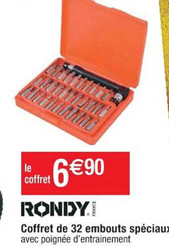 coffret de 32 embouts spéciaux rondy