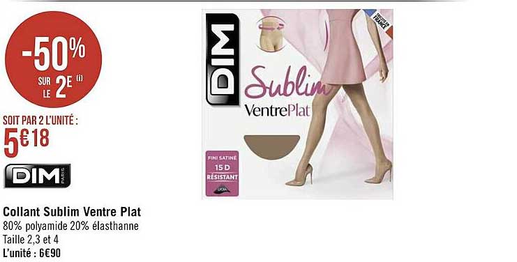 Collant Sublim Ventre Plat Dim