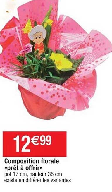 composition florale "prêt à offrir"