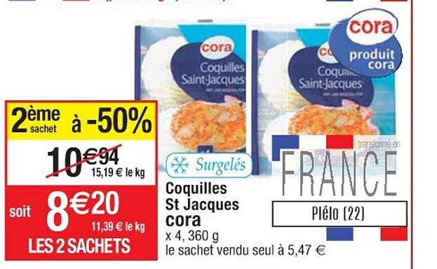 coquilles st jacques cora