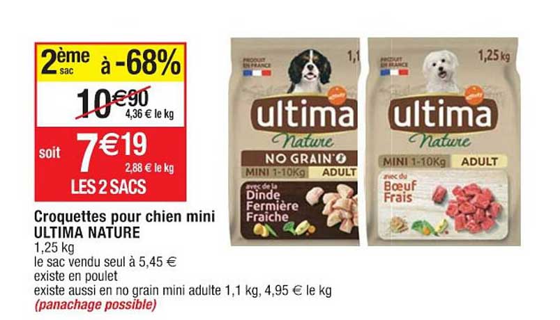 Croquettes Pour Chien Mini Ultima Nature