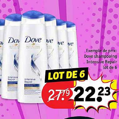 dove shampooing intensive repair lot de 6