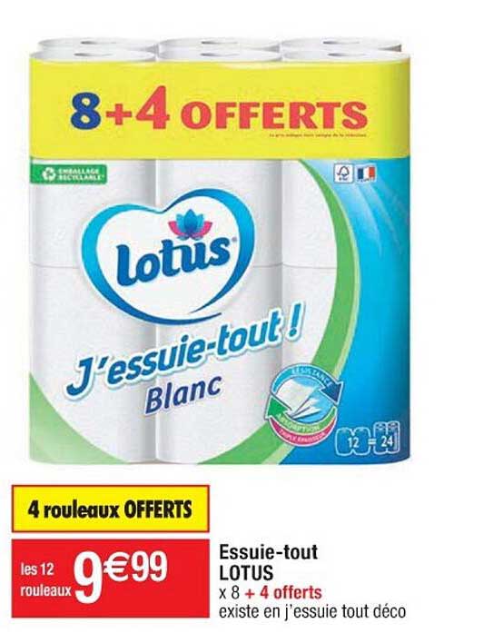essuie-tout lotus