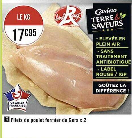 Filets De Poulet Fermier Du Gers X2