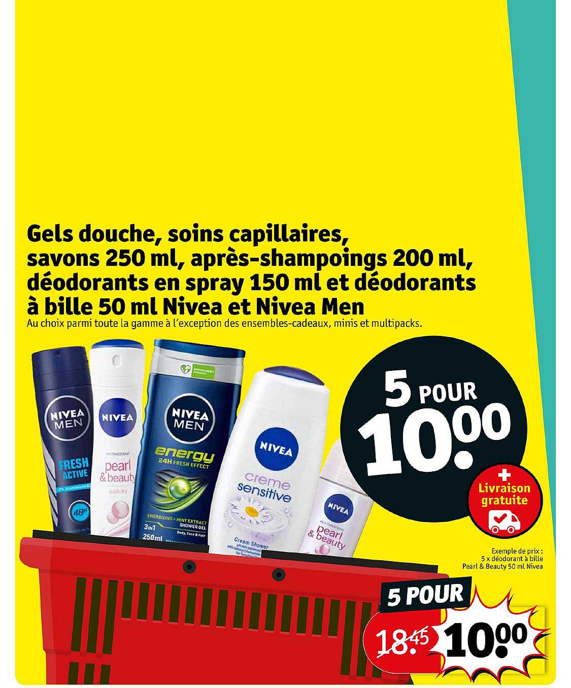 Gels Douche, Soins Capillaires, Savons 250 Ml, Après-shampoings 200ml, Déodorants En Spray 150 Ml Et Déodorants à Bille 50 Ml Nivea Et Nivea Men