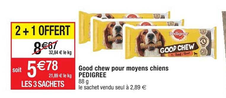 good chew pour moyens chiens pedigree