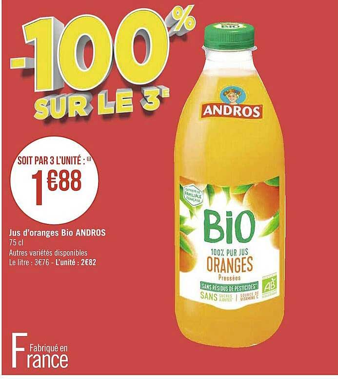 Jus D'oranges Bio Andros