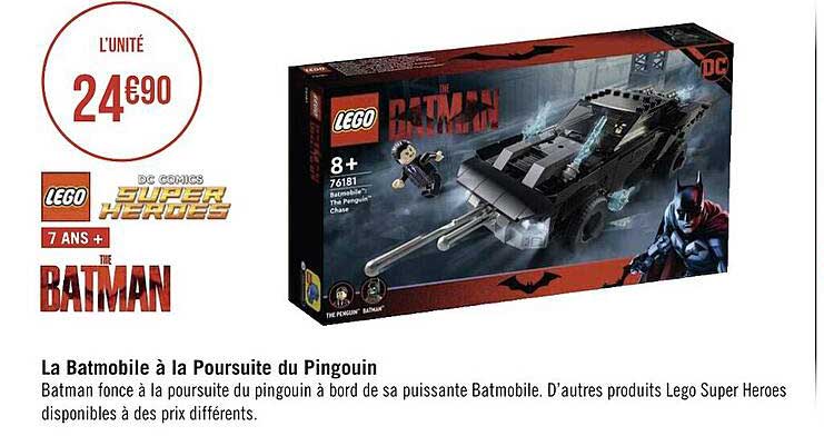 la batmobile à la poursuite du pingouin lego the batman