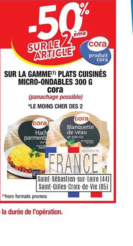 La Gamme Plats Cuisinés Micro-ondables 300g Cora