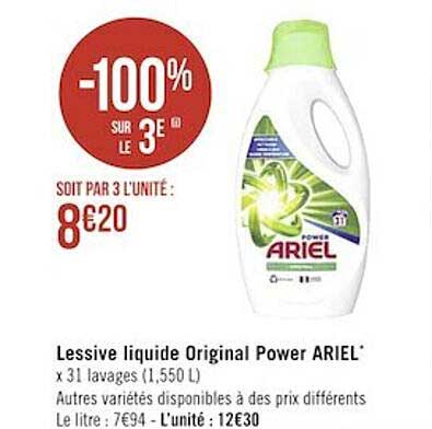 Lessive Liquide Original Power Ariel