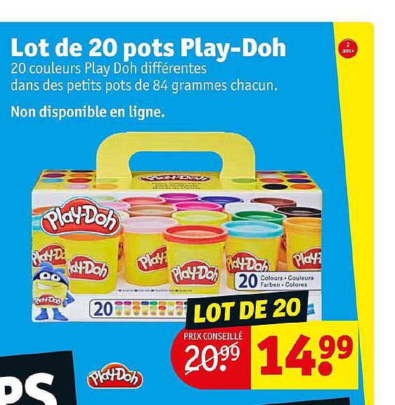 lot de 20 pots play-doh