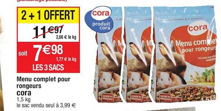 menu complet pour rongeurs cora
