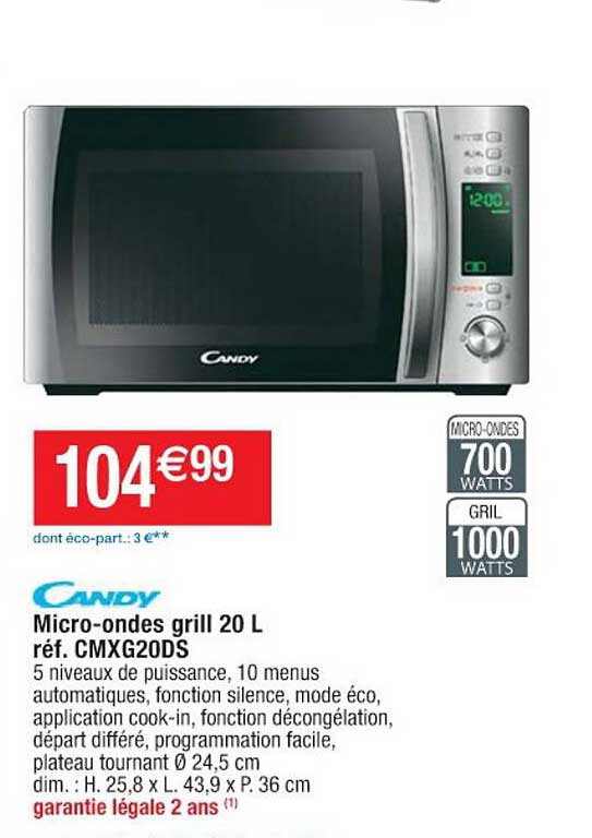 Micro-ondes Grill 20 L Candy