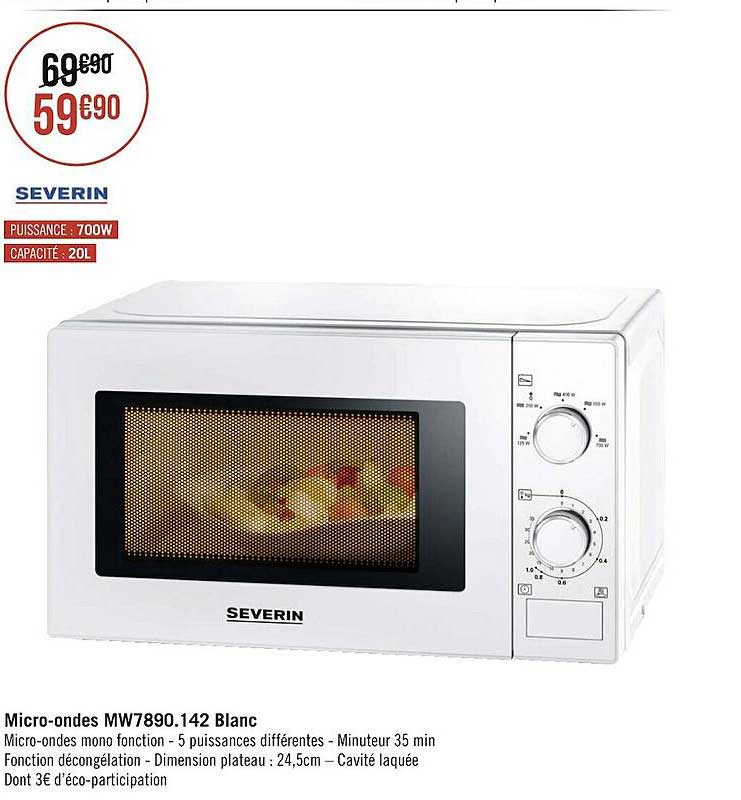 micro-ondes mw7890 blanc severin