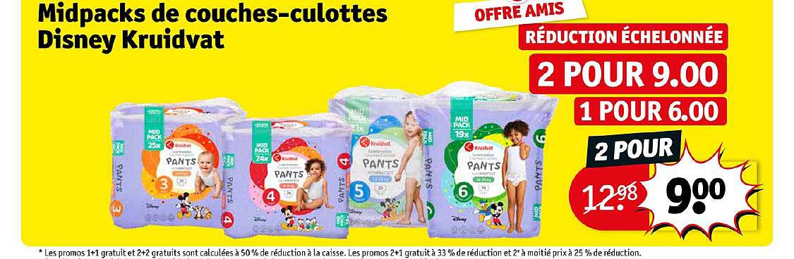 midpacks de couches-culottes disney kruidvat