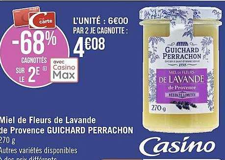 miel de fleurs de lavande de provence guichard perrachon