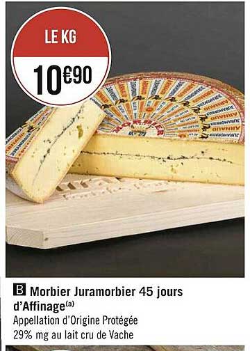 morbier juramorbier 45 jours d'affinage