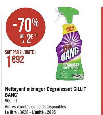 nettoyant ménager dégraissant cillit bang