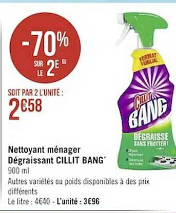 Nettoyant Ménager Dégraissant Cillit Bang