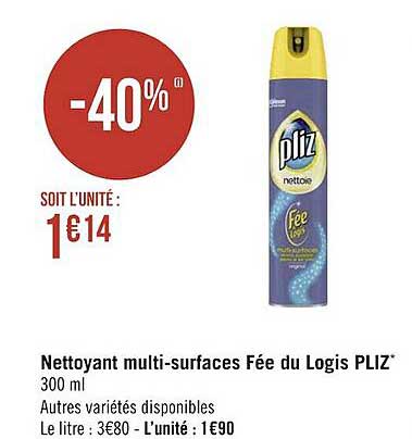 nettoyant multi-surfaces fée du logis pliz