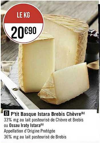 p'tit basque istara brebis chèvre ou ossau iraty istara