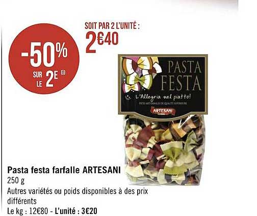 pasta festa farfalle artesani