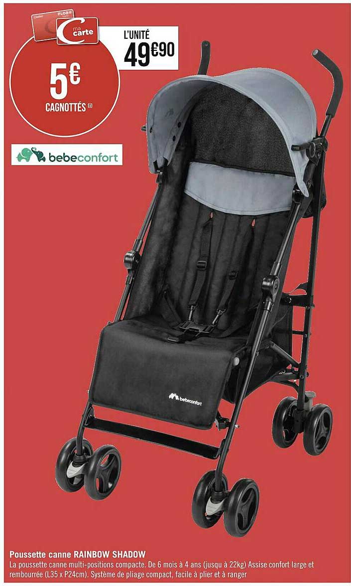 poussette canne rainbow shadow