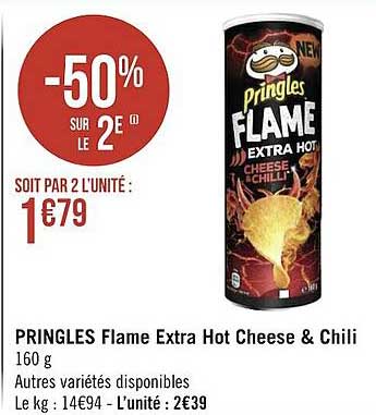 pringles flame extra hot cheese & chili