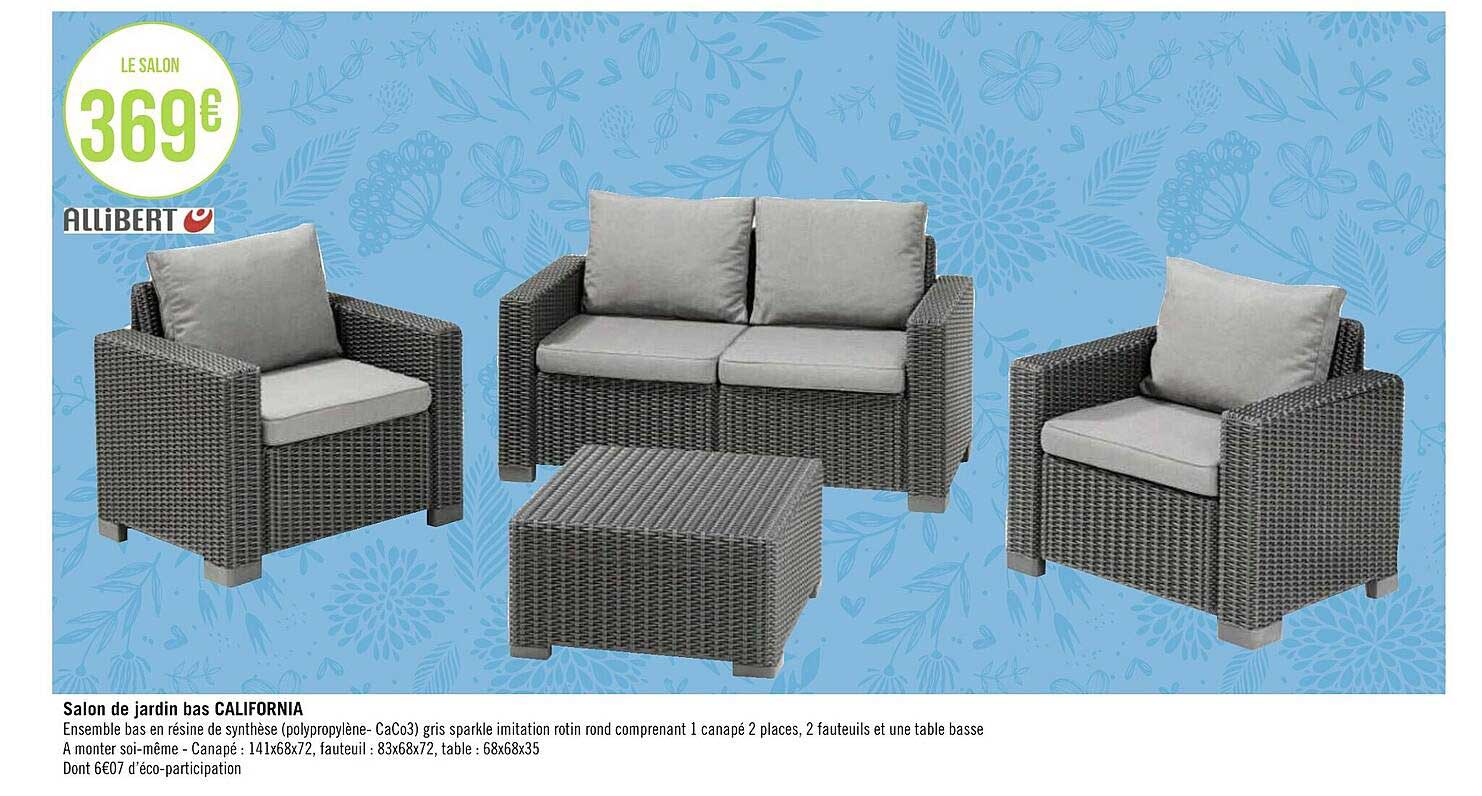 Salon De Jardin Bas California Allibert
