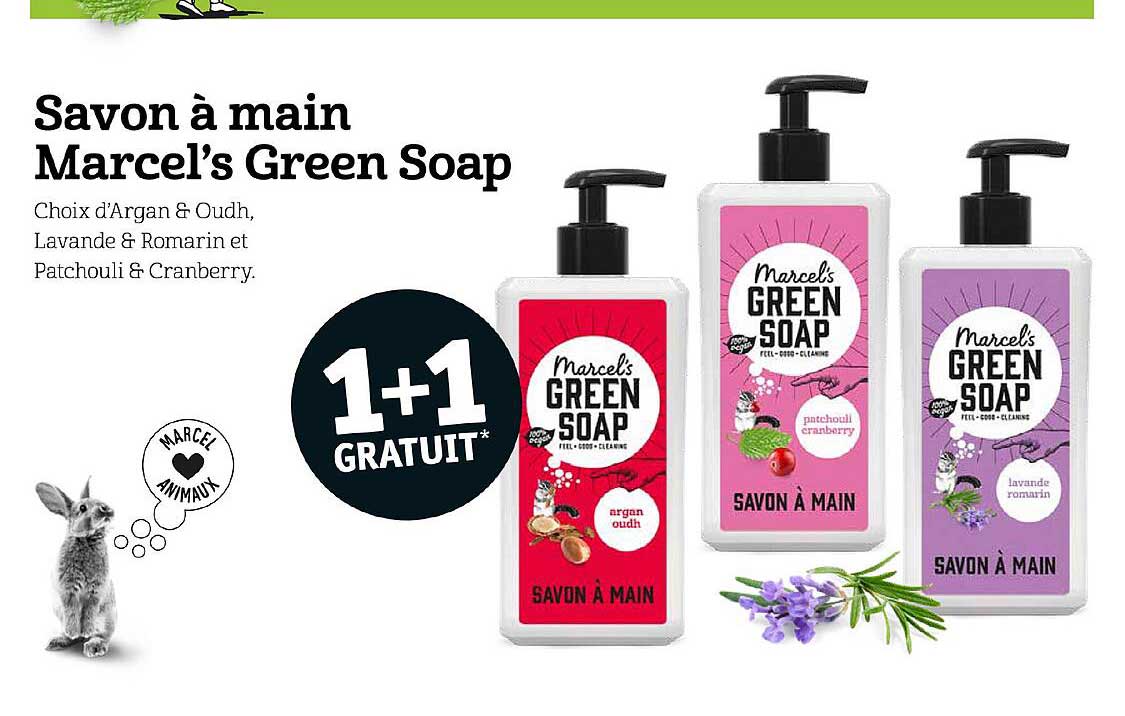 savon à main marcel's green soap