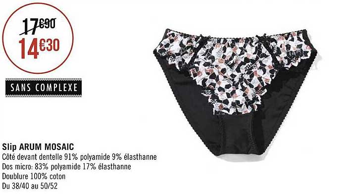 slip arum mosaïc sans complexe