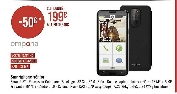 smartphone sénior emporia