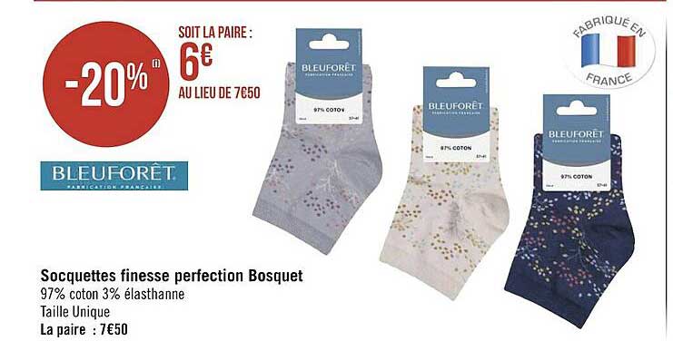 socquettes finesse perfection bosquet bleuforêt